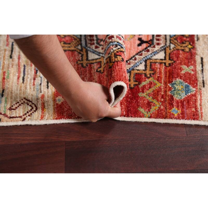 Tribal Geometric Kazak Oriental Home Decor Area Rug Wool Hand-knotted - 6'4" x 9'8"