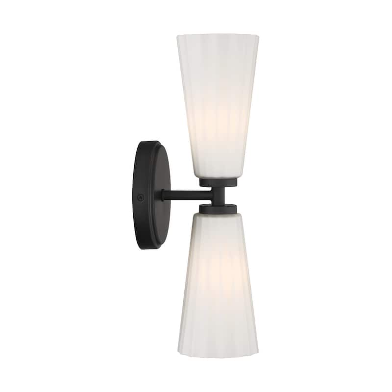 Bellevue SHWS43575 Meridian 2 Light 15" Tall Bathroom Sconce with
