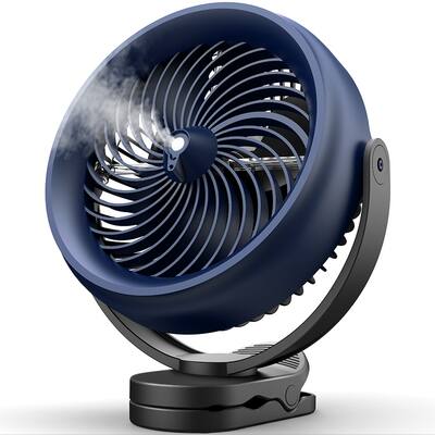 10000mAh Battery Operated Misting Fan with Clip, 8-Inch USB Fan