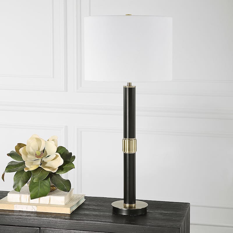 Metal Table Lamp - 14"W x 32"H x 14"D