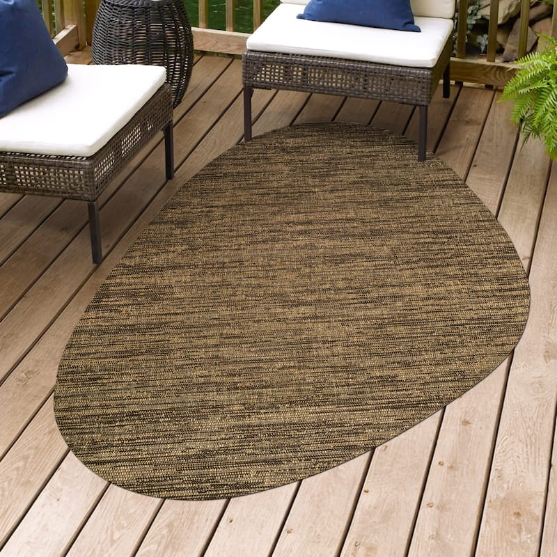JONATHAN Y Callan Modern Rustic Abstract Indoor/Outdoor Shaped Area Rug