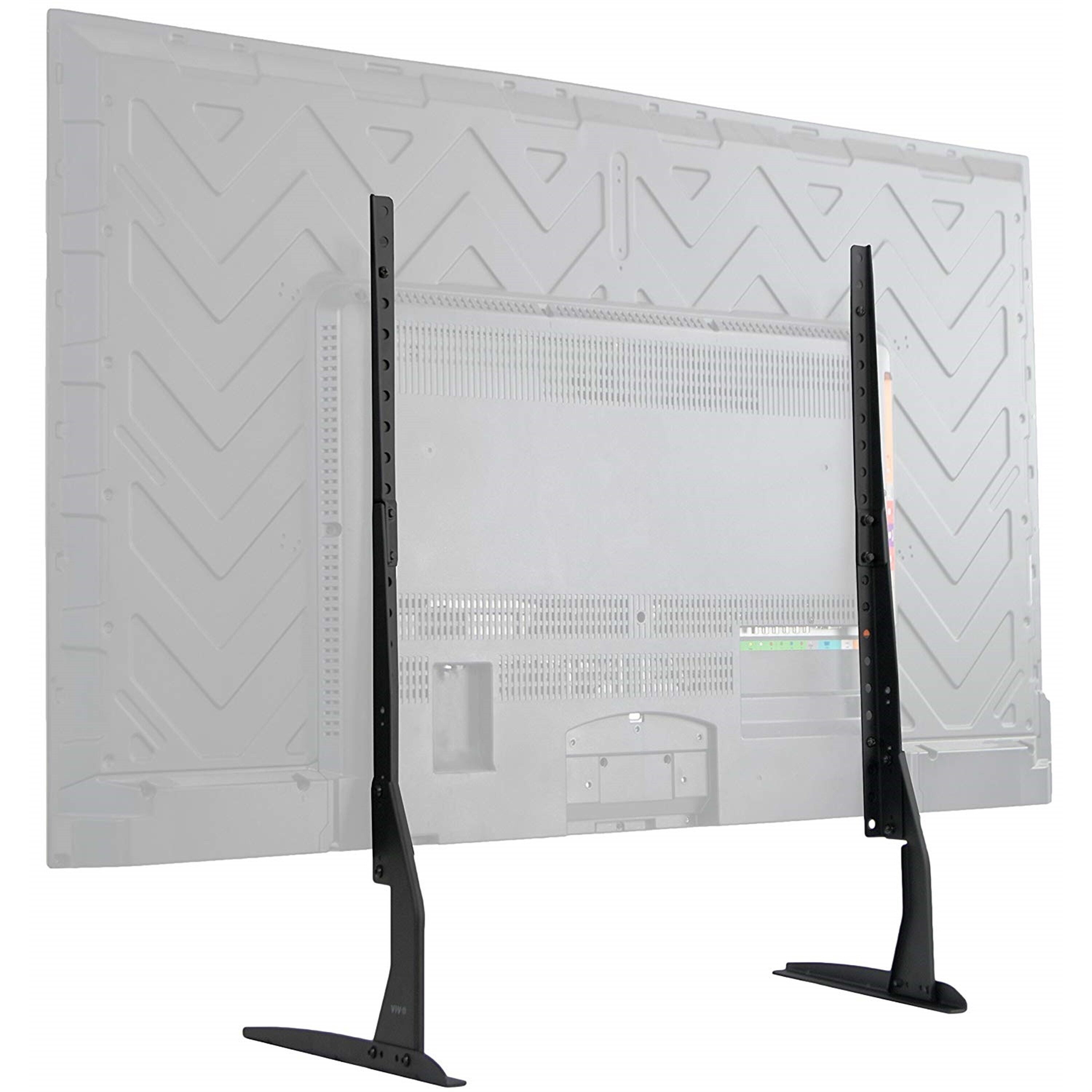 VIVO Universal LCD Flat Screen TV Table Top VESA Mount Stand Black Base fits 22" to 65"
