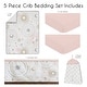 Sweet Jojo Designs Blush Pink Gold Star And Moon Girl 5-piece Nursery 