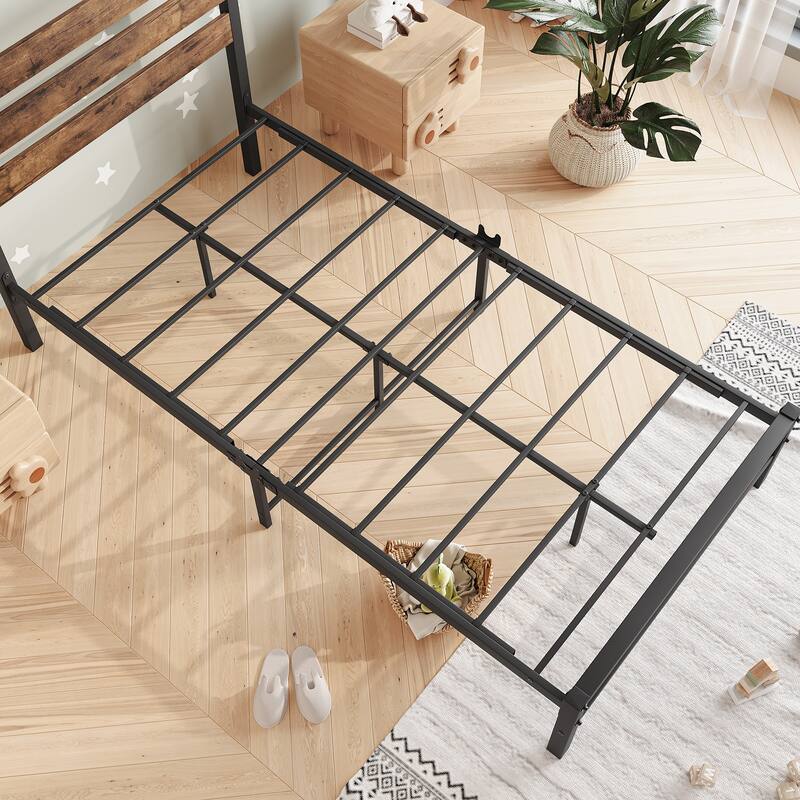 Rustic Metal Mattress Foundation Bed Frame