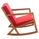 preview thumbnail 82 of 89, SAFAVIEH Outdoor Patio Furniture Vernon Rocking Chair w/ Cushion - 25.6" W x 37.7" D x 30.7" H
