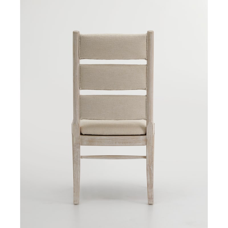 Magnussen Home Herringbone Ridge Clara Natural Upholstered Dining Side Chair Two Pack - 21''W x 24.25''D x 40.5''H