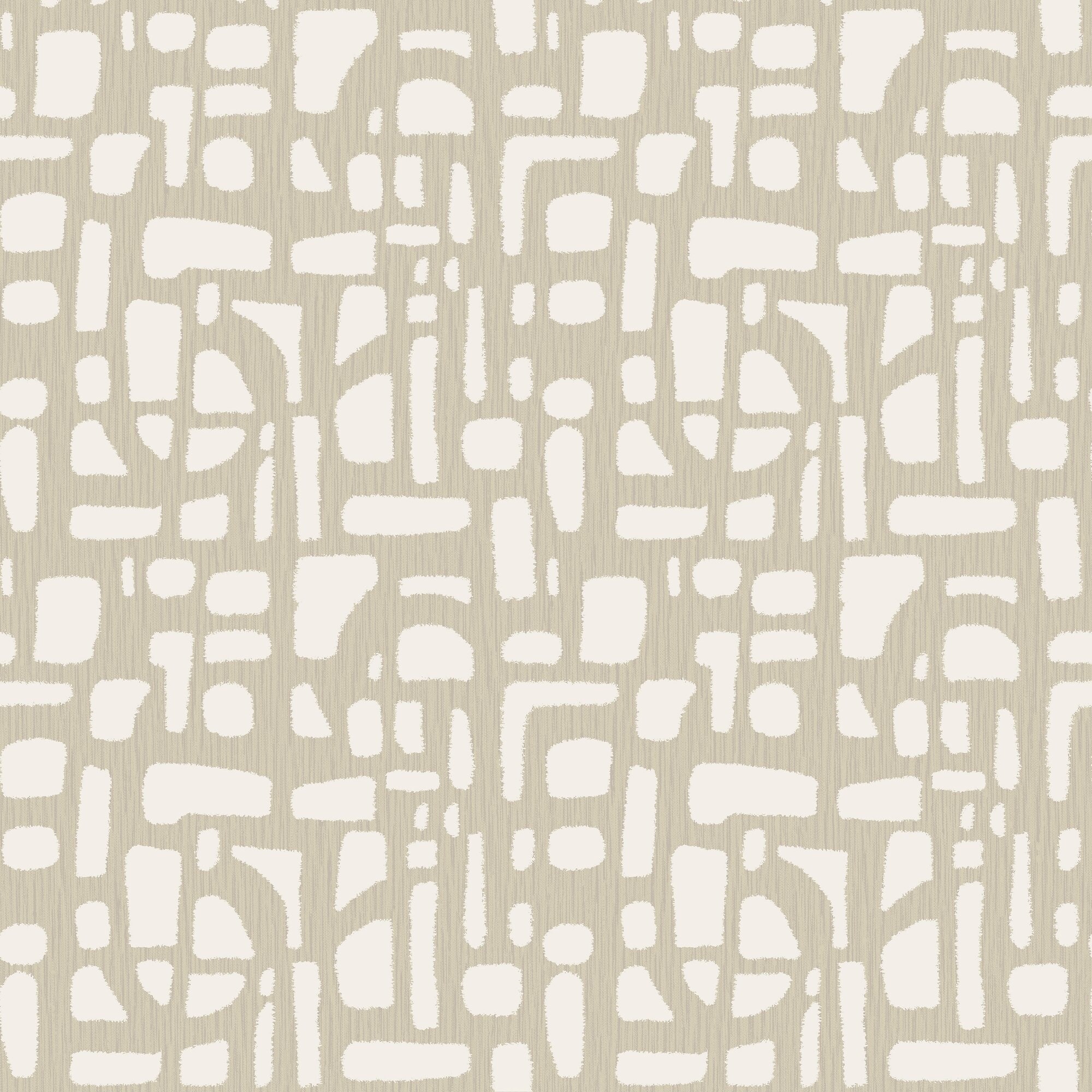 Galerie Wallcoverings Zen Collection Chunky Geometric Metallic Sheen Finish Non-woven Wallpaper Roll