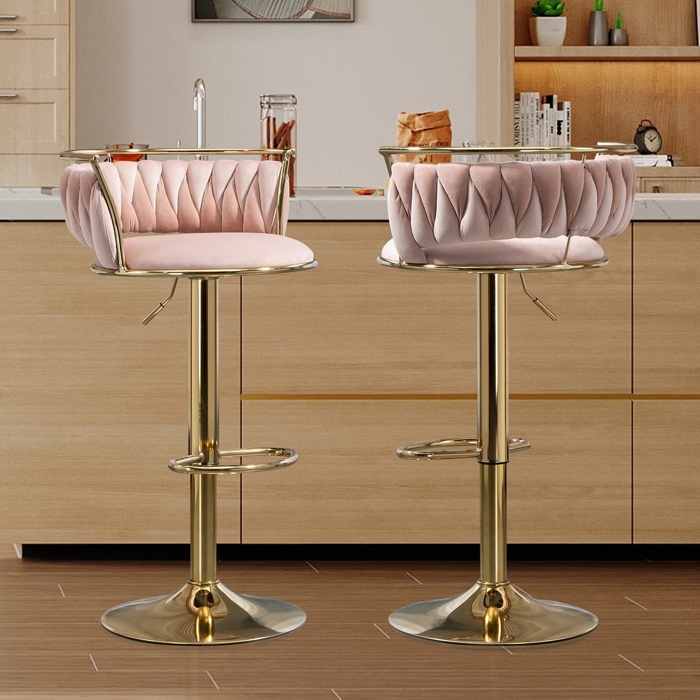Pink Counter and Bar Stools Bed Bath Beyond