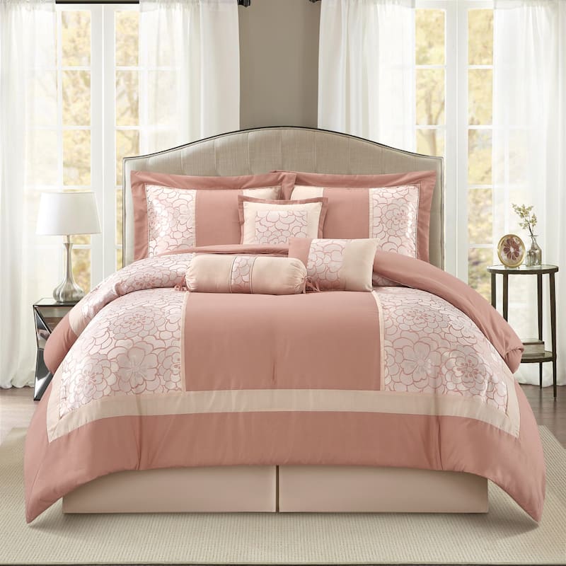 Nanshing Hermonie Floral 7-Piece Bedding Comforter Set
