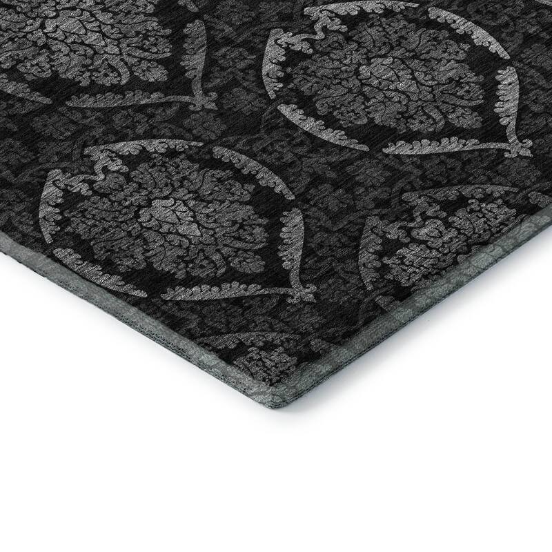 Premium Washable Super Soft Damask Glam Mayfield Rug