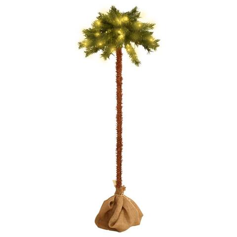 vidaXL Artificial Palm Tree with LEDs Xmas Ornament Decoration Multi Sizes