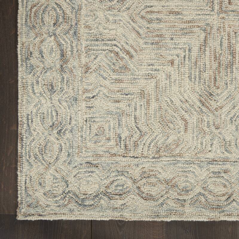 Dugov Power Loomed Geometric Modern Soft Area Rug By HomeRoots - 90' X '60' X '0.5
