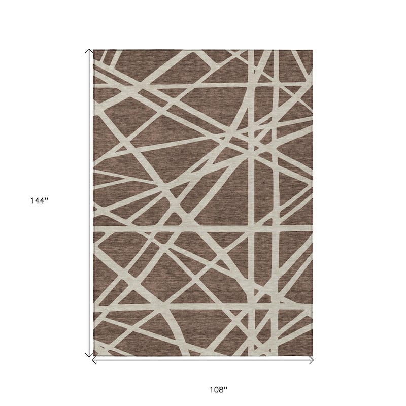 HomeRoots Geometric Transitional Rectangle Outdoor Rug
