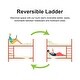 preview thumbnail 2 of 20, Furniture of America Ambell Modern Metal Low Profile Bunk Bed with Reversible Ladder