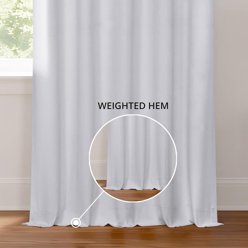 Exclusive Fabrics Solid Performance Linen Grommet Thermal Blackout Curtains for Bedroom & Living Room Curtains Single Panel
