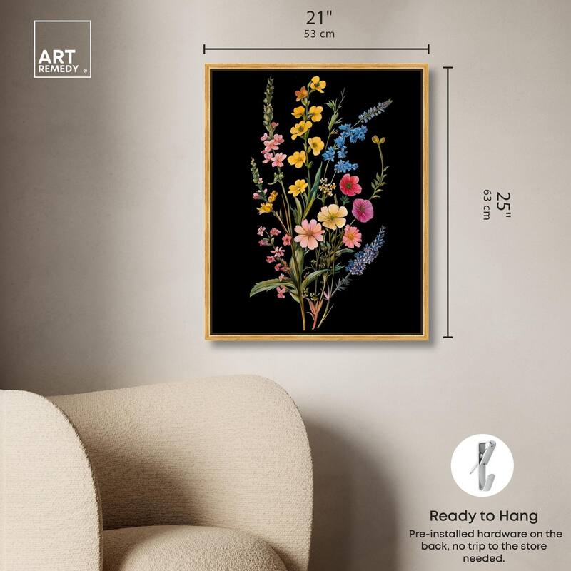 Darkling Daisies I Canvas by Art Remedy