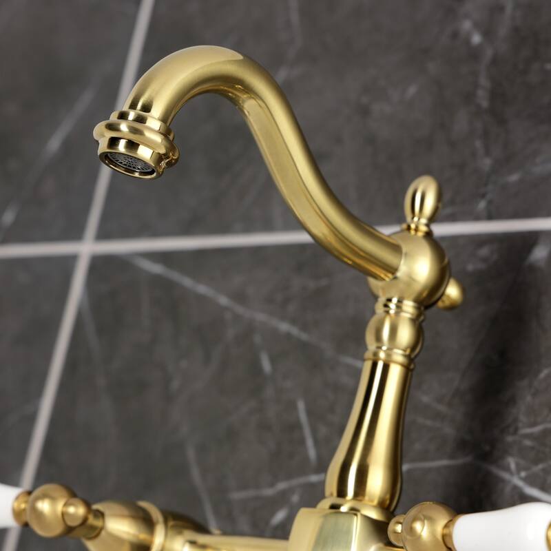 Heritage Two-Handle Wall Mount Bridge Kitchen Faucet
