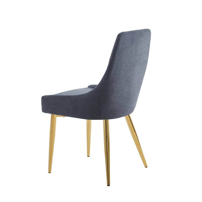 Upholstered Armless Fabric Dining Chairs (Set of 2)