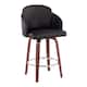 Option Black Faux Leather & Chrome Accent