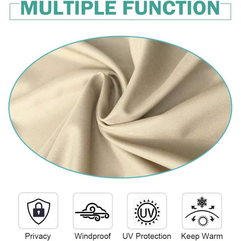 DCP Light Blocking Curtains with Grommets on Top and Bottom (1 Panel) Beige