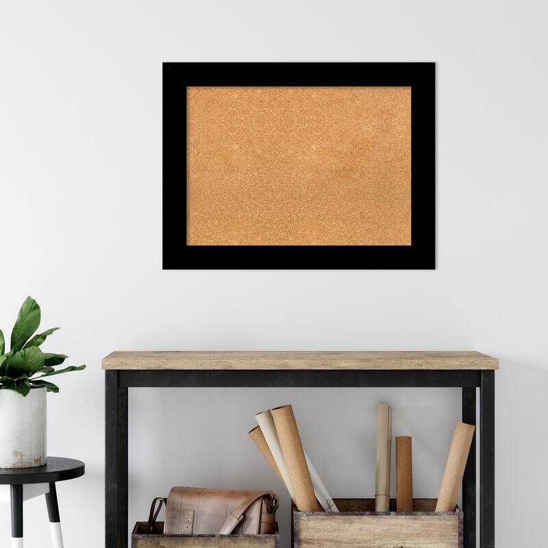 Basic Wood Framed Natural Corkboard Bulletin Board