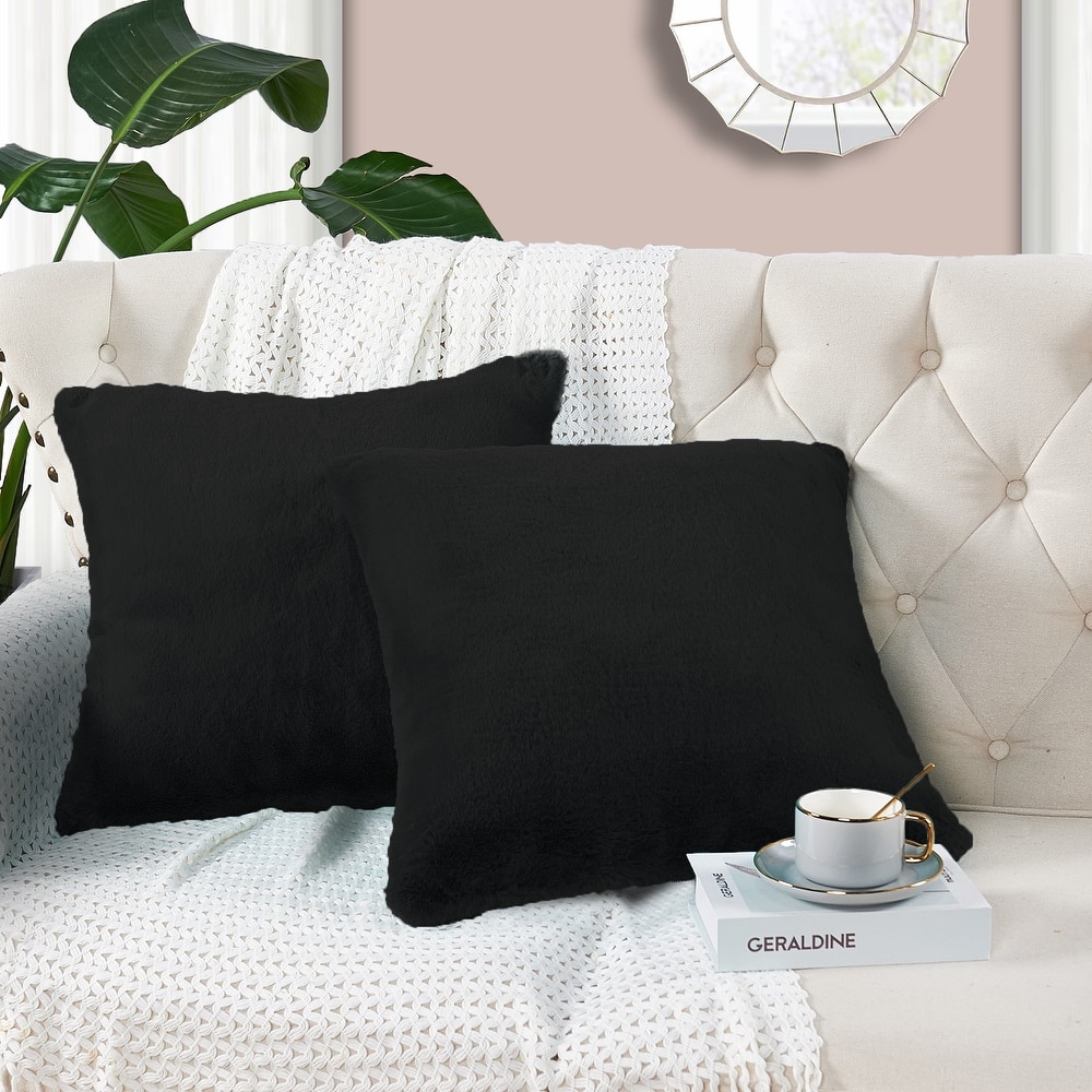 Home Soft Things FoxFauxFur Pillow Shell Set 2pcs 20"X20"