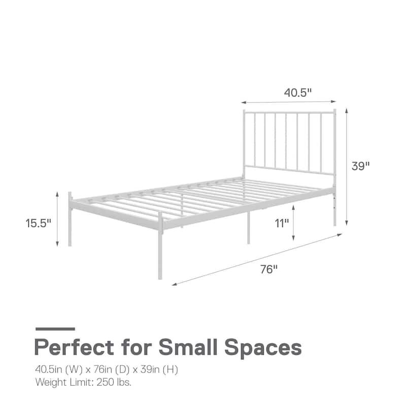 RealRooms Ares Adjustable Height Metal Bed Frame