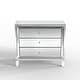 preview thumbnail 12 of 19, Glam Mirror Nightstand Bedside Table with 3 Drawer Chest