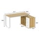 preview thumbnail 10 of 62, L-shaped executive desk With 3 Drawers for Home and Office