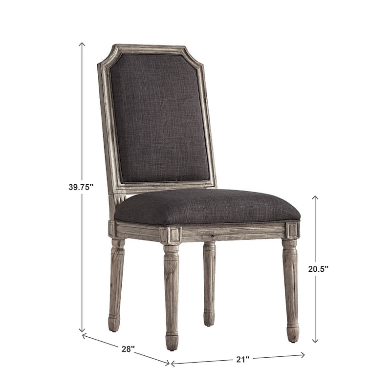 Deana Arched Linen and Wood Dining Chairs (Set of 2) by iNSPIRE Q Artisan