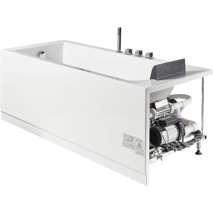 Eago 59" Three Wall Alcove Acrylic Whirlpool Tub with Left Drain,