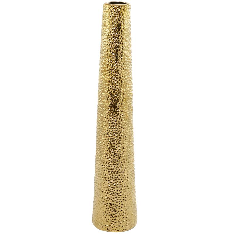 Minimalist Ceramic Modern Tall Vase with Bubble Texture - Silver, Black, Gold, White