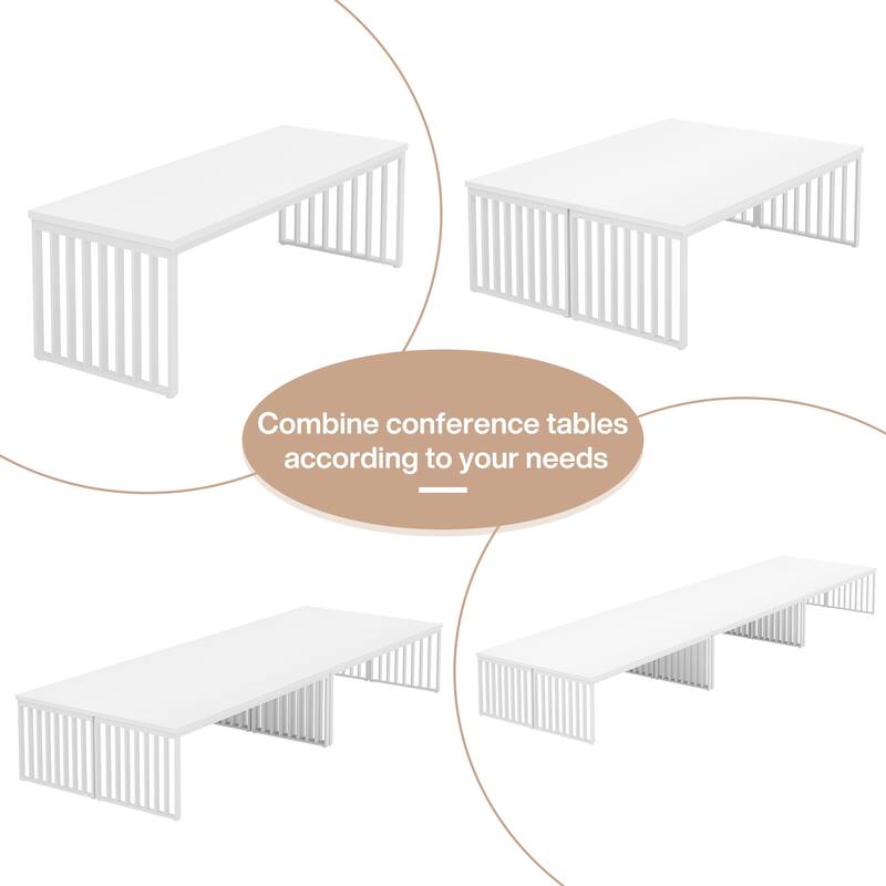 6.5 ft Conference Table, Small Conference Room Table - 2-pieces