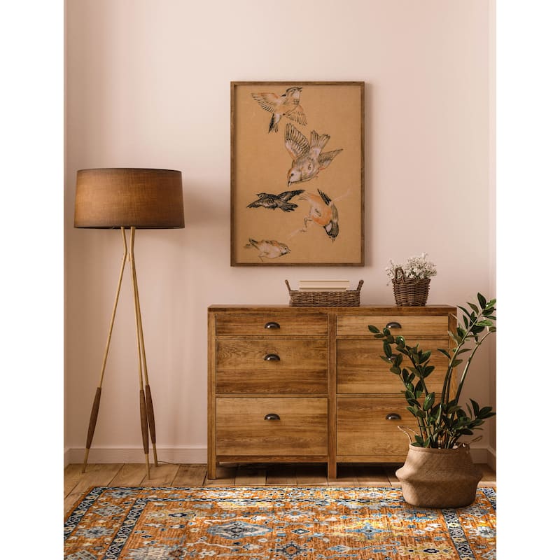 ECARPETGALLERY Hand-knotted Jules Serapi Burnt Orange Wool Rug - 5'11 x 8'10