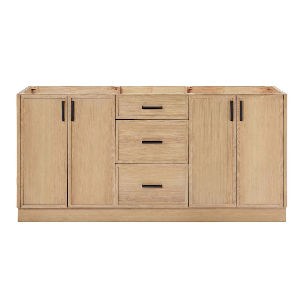 Ariel K72D-BC Kelly 72" Double Free Standing Vanity Cabinet Only