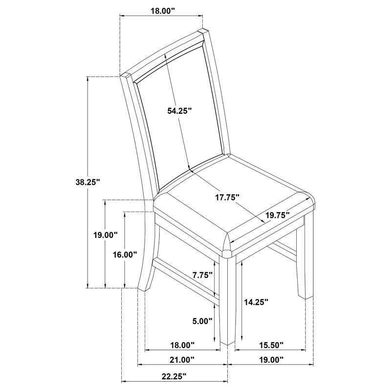 Bruner Upholstered Side Chair Natural Brown (Set of 2) - 20.00'' x 24.75'' x 38.00''