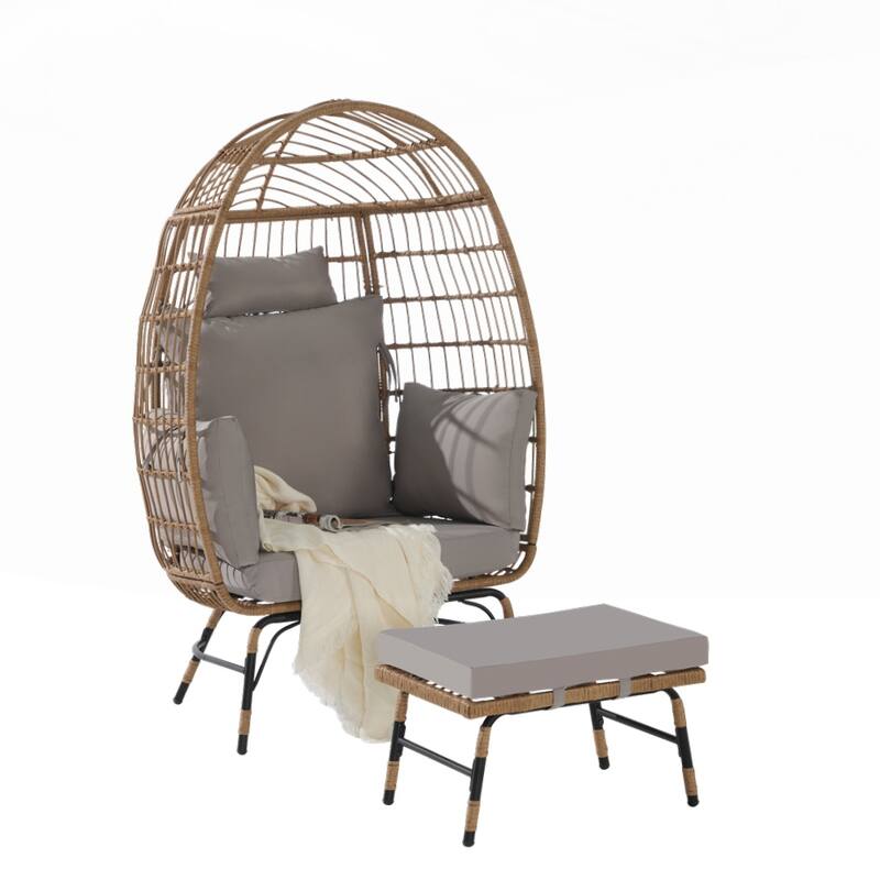Oversized Large Egg ChairS with Ottoman