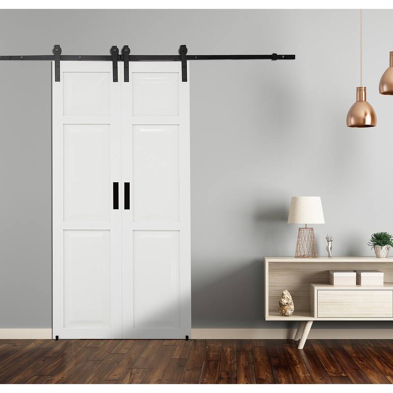 Millbrooke 36x84 Center Opening Vinyl Barn door kit White