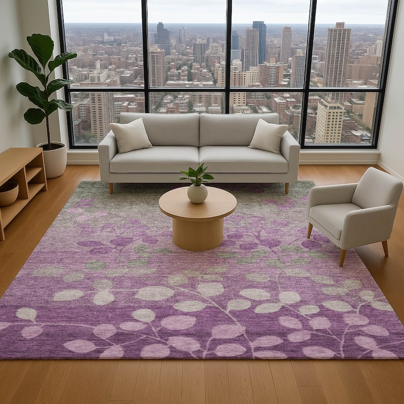 Premium Washable Super Soft Mayfield Rug - Purple - 10' x 14'