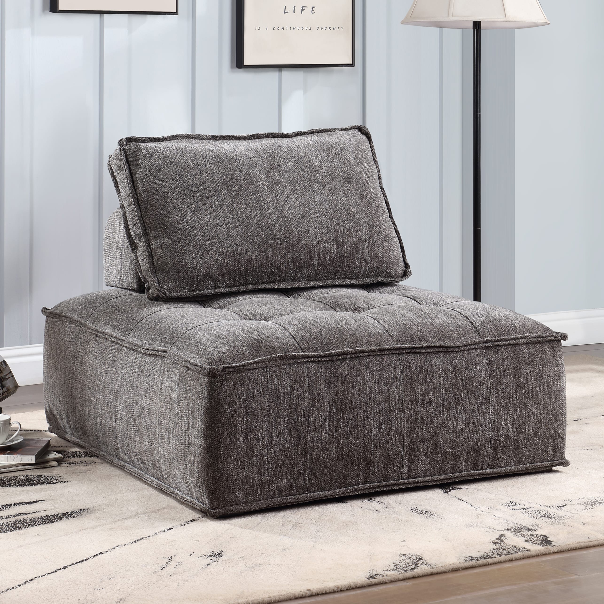 Oversized hotsell armless chair