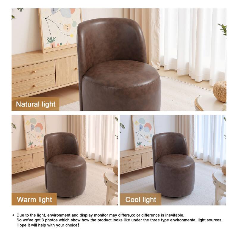 Modern Linen Upholstery Dining Chair Barrel Chair