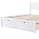 preview thumbnail 10 of 10, Full Size Platform Bed with Built-In Storage Drawers, Durable Pine and MDF Construction, Elevated Design
