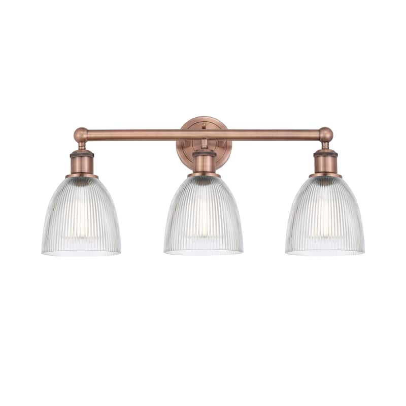 Innovations Lighting 616-3W-12-24 Castile Vanity Castile 3 Light 24" - Antique Copper / Clear