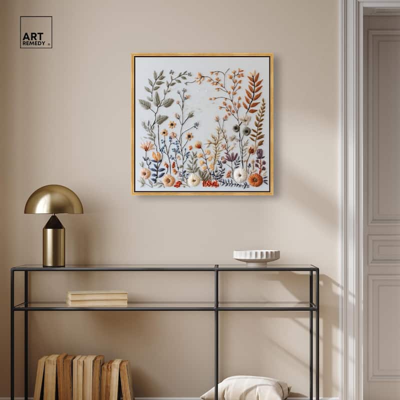 Threaded Thicket Canvas Floral by Art Remedy