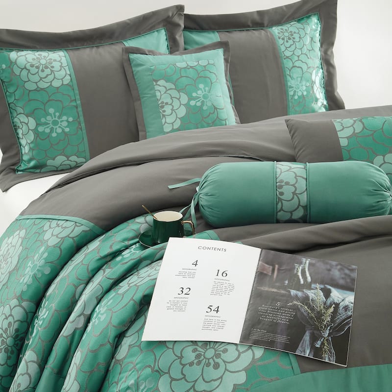 Nanshing Hermonie Floral 7-Piece Bedding Comforter Set