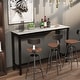 preview thumbnail 2 of 9, Rectangular Bar Table Kitchen Countertop Pub Table Sintered Stone-top