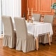 preview thumbnail 30 of 39, Subrtex Set-of-4 Stretch Dining Chair Cover Ruffle Skirt Slipcovers Oatmeal