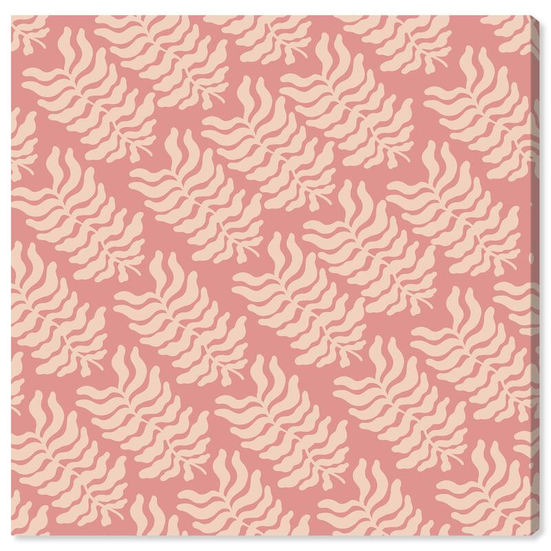 Wynwood Studio Canvas Abstract Ferns like Arrows Pink and Rose Pink Modern & Contemporary Wall Art Canvas Print - 20 x 20