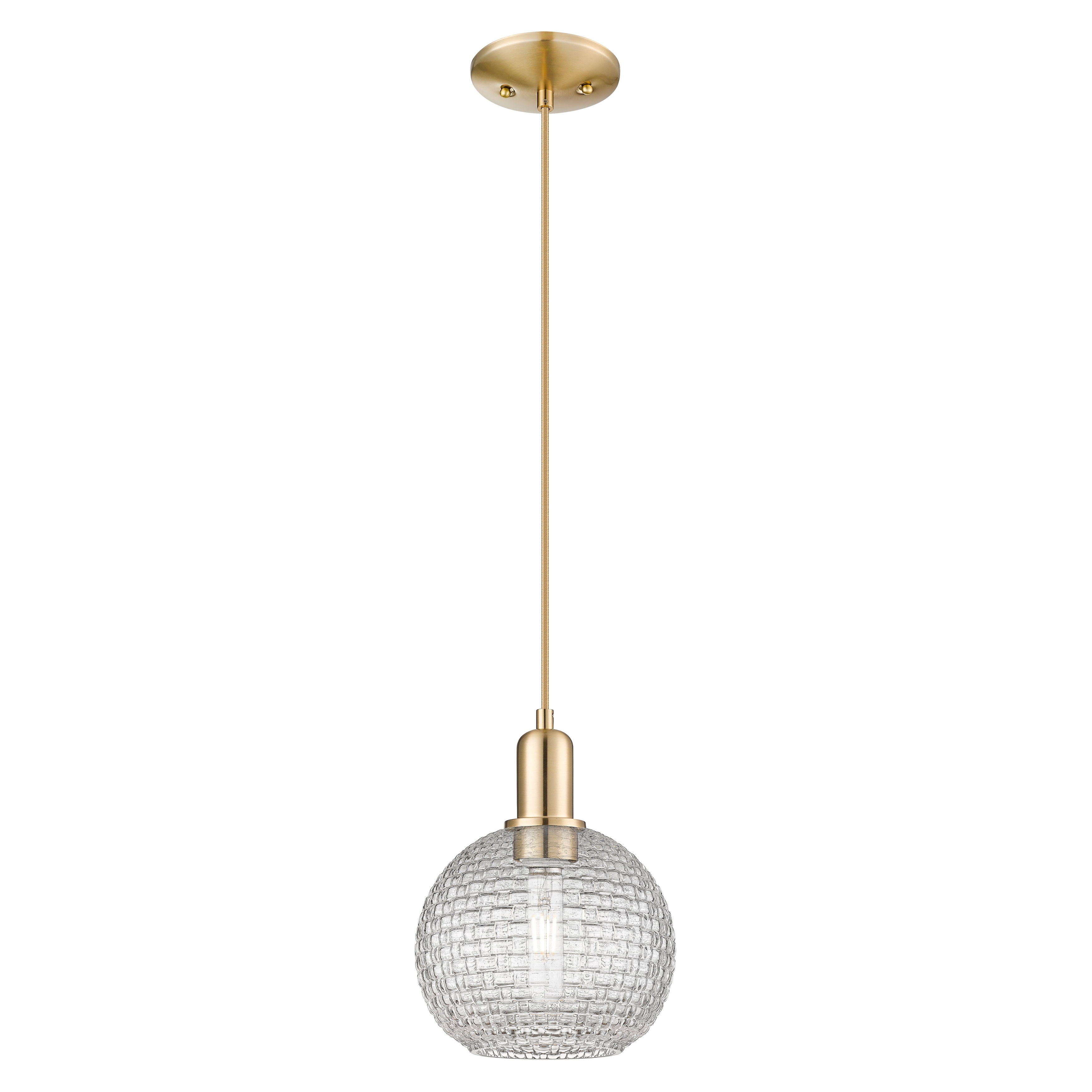 Innovations Lighting Endless Possibilities Arcadia - Athens - 1 Light 8" Basketweave Cord Hung Mini Pendant