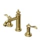 preview thumbnail 5 of 12, Karran Vineyard KBF474 2-Handle Three Hole Widespread Bathroom Faucet with Matching Pop-up Drain